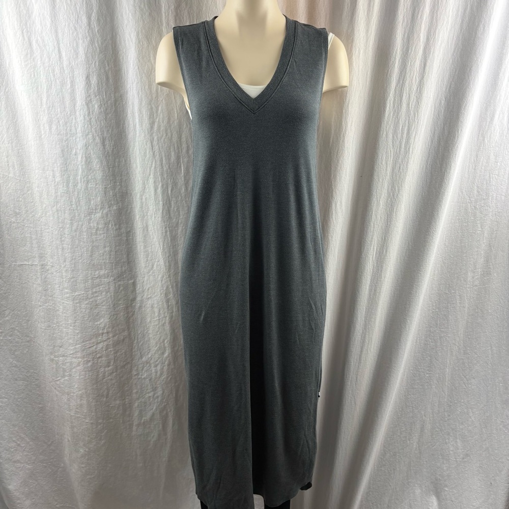 Kit & Ace Good feels brushed sleeveless grey dress M - Picture 4 of 13
